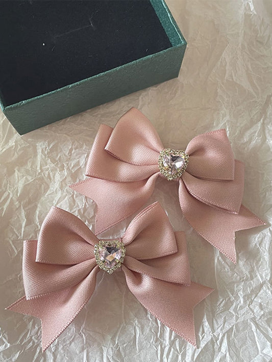 2 pcs pink bow set